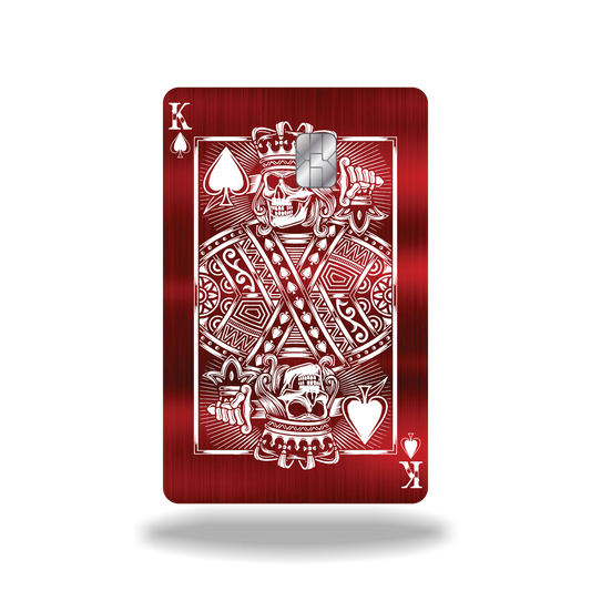 Metal Card Skull King of Spades