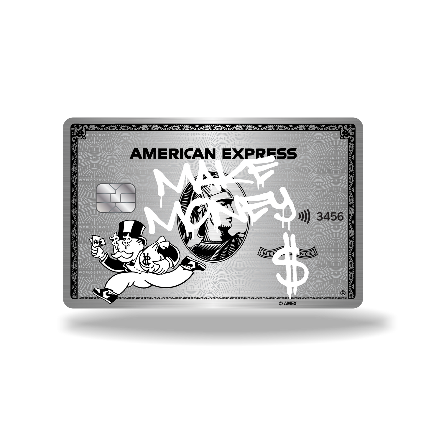 Metal Card AmEx Platinum Vandalized