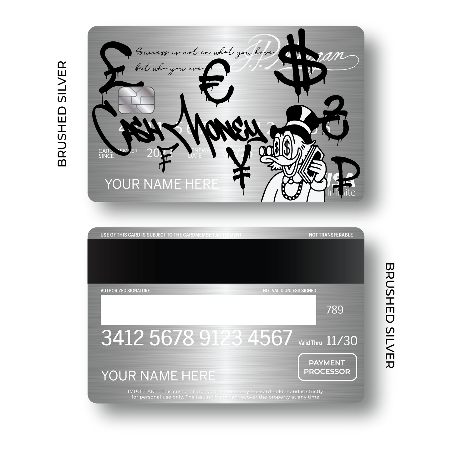 Metal Card JP Morgan Vandalized