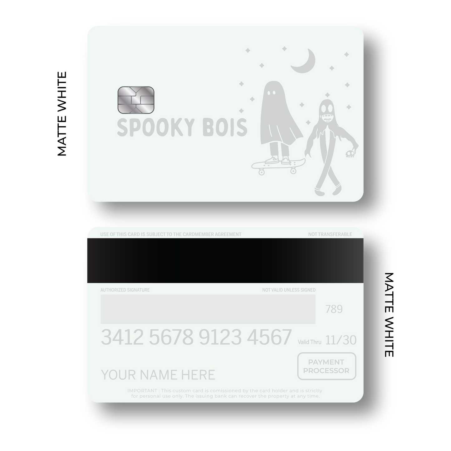 Metal Card Spooky Bois