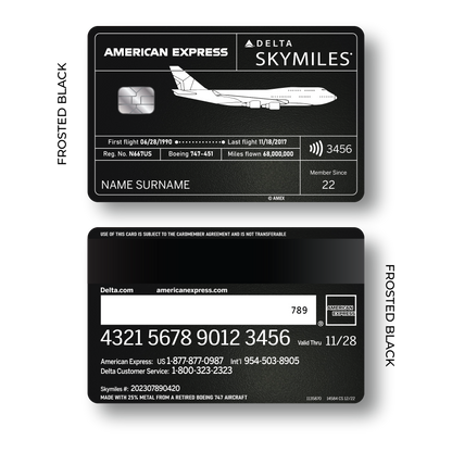 Metal Card AmEx Delta Reserve Boeing 747