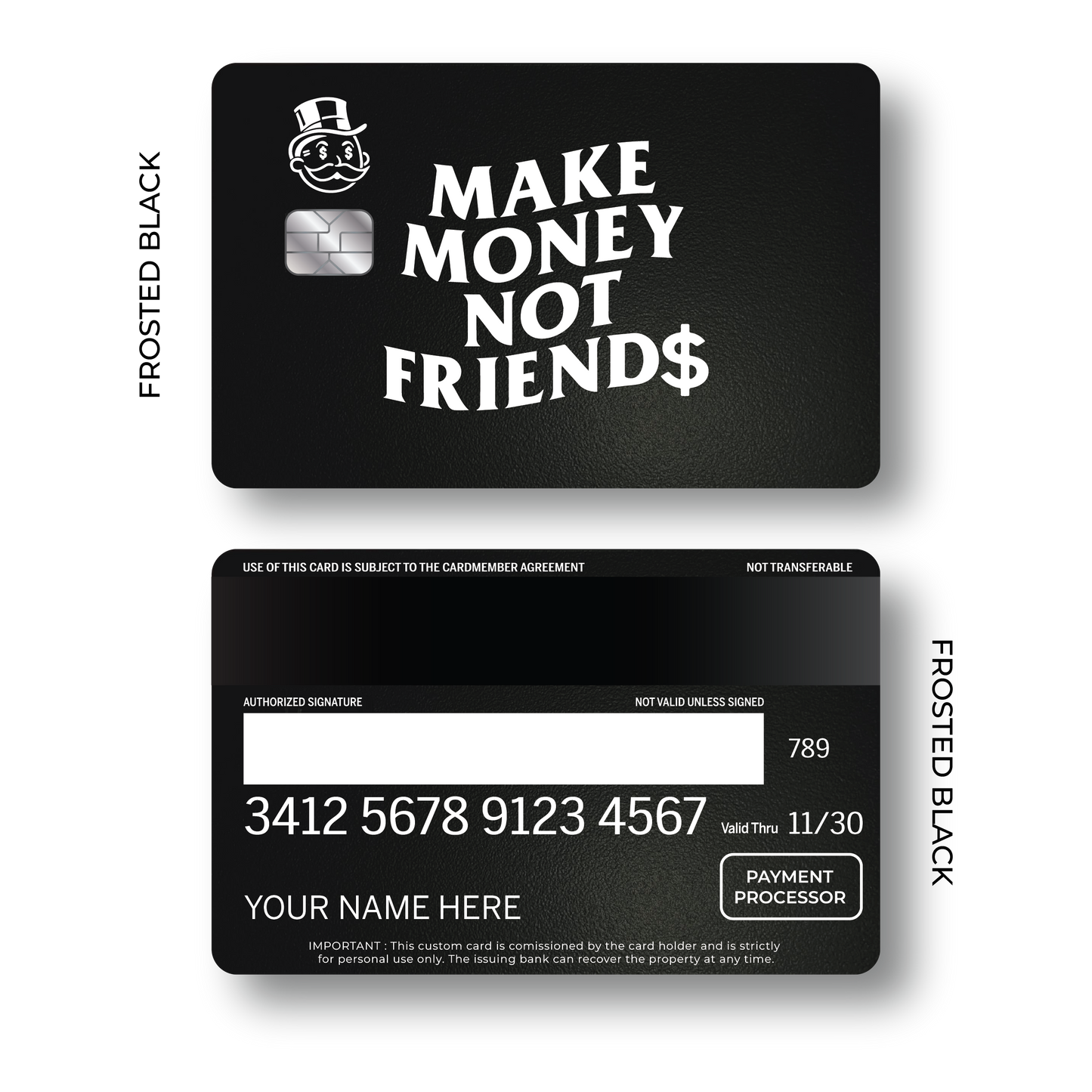 Metal Card Make Money not Friend$