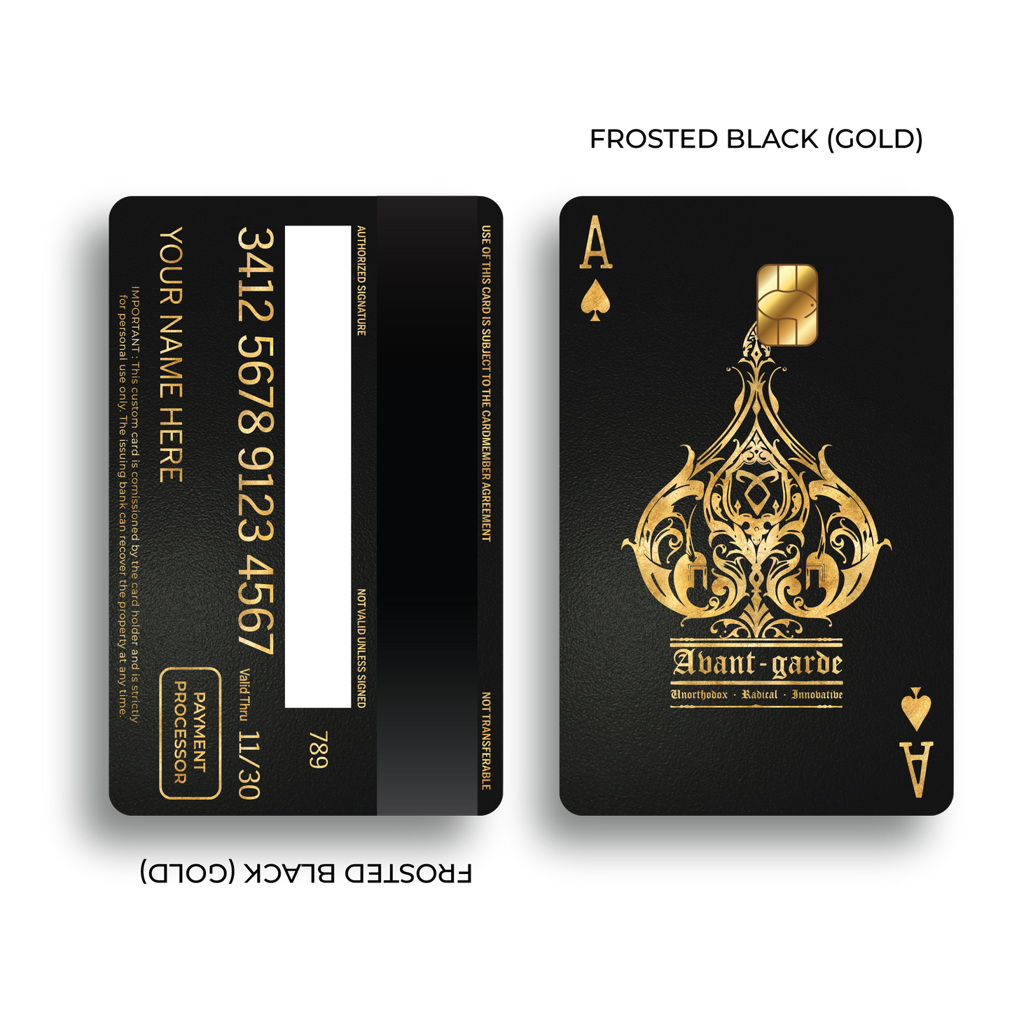 Metal Card Ace of Spades V2