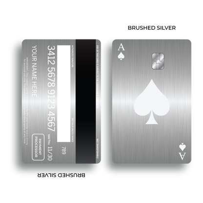 Metal Card Ace of Spades V1