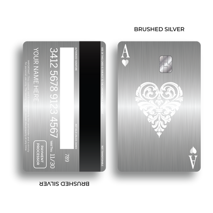 Metal Card Ace of Hearts