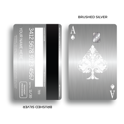 Metal Card Ace of Spades