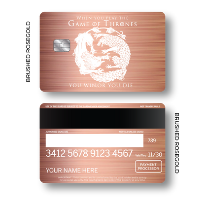 Metal Card The Game of Thrones