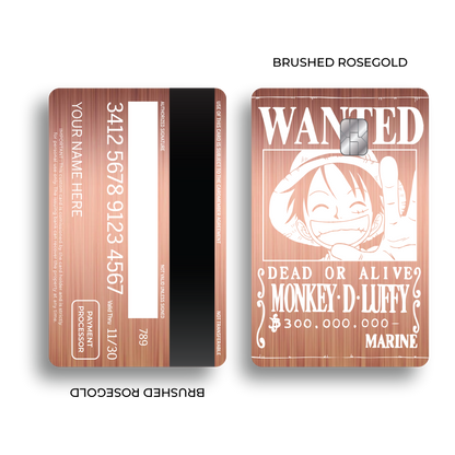 Metal Card Wanted Luffy
