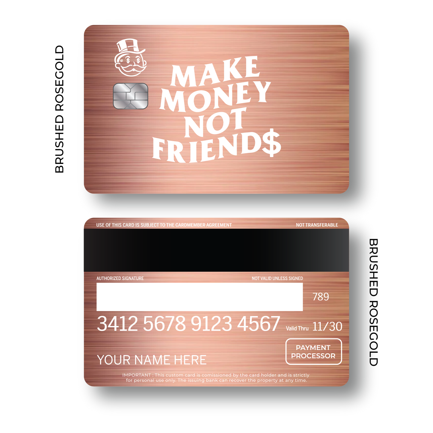 Metal Card Make Money not Friend$