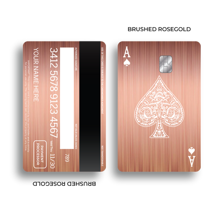 Metal Card Ace of Spades V3