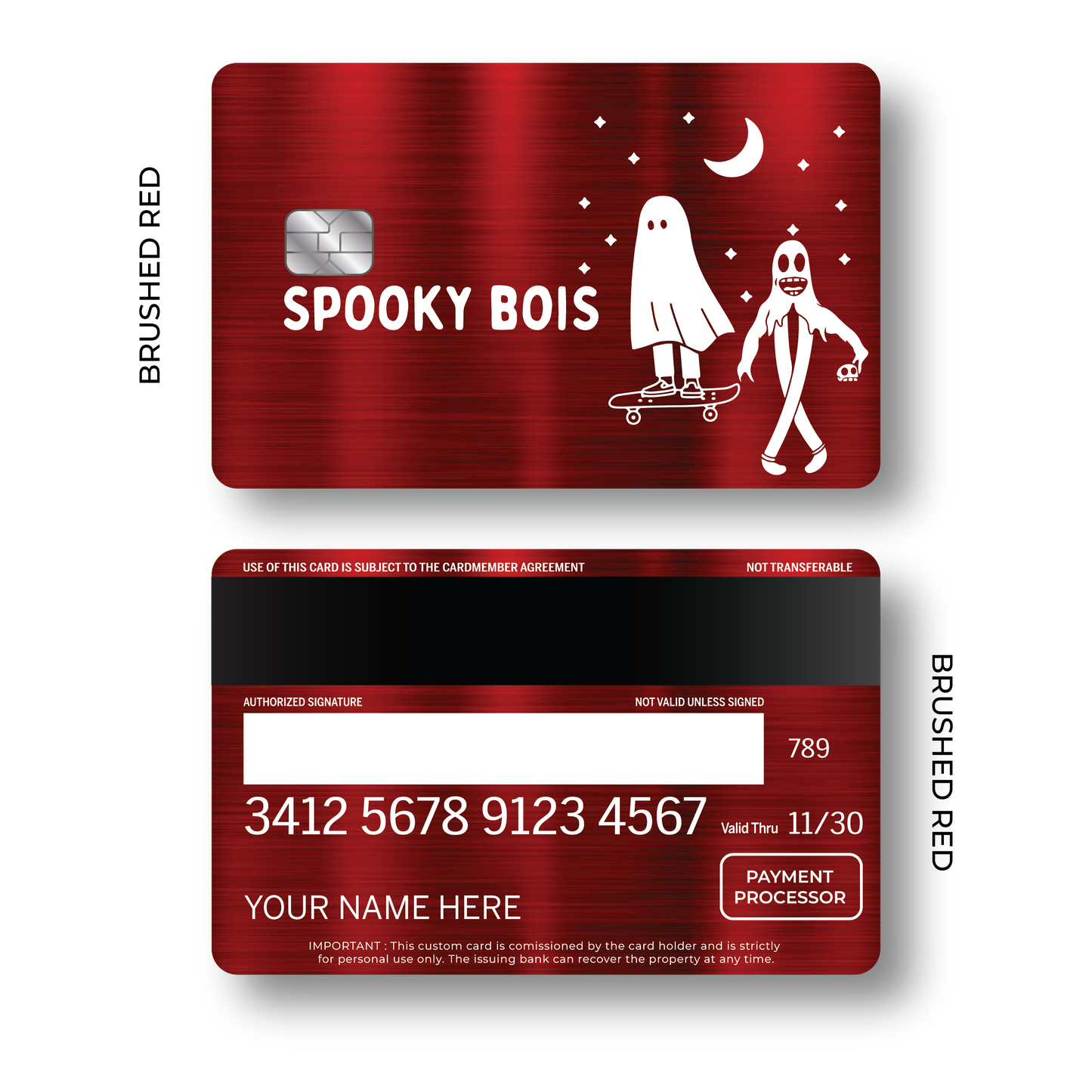 Metal Card Spooky Bois