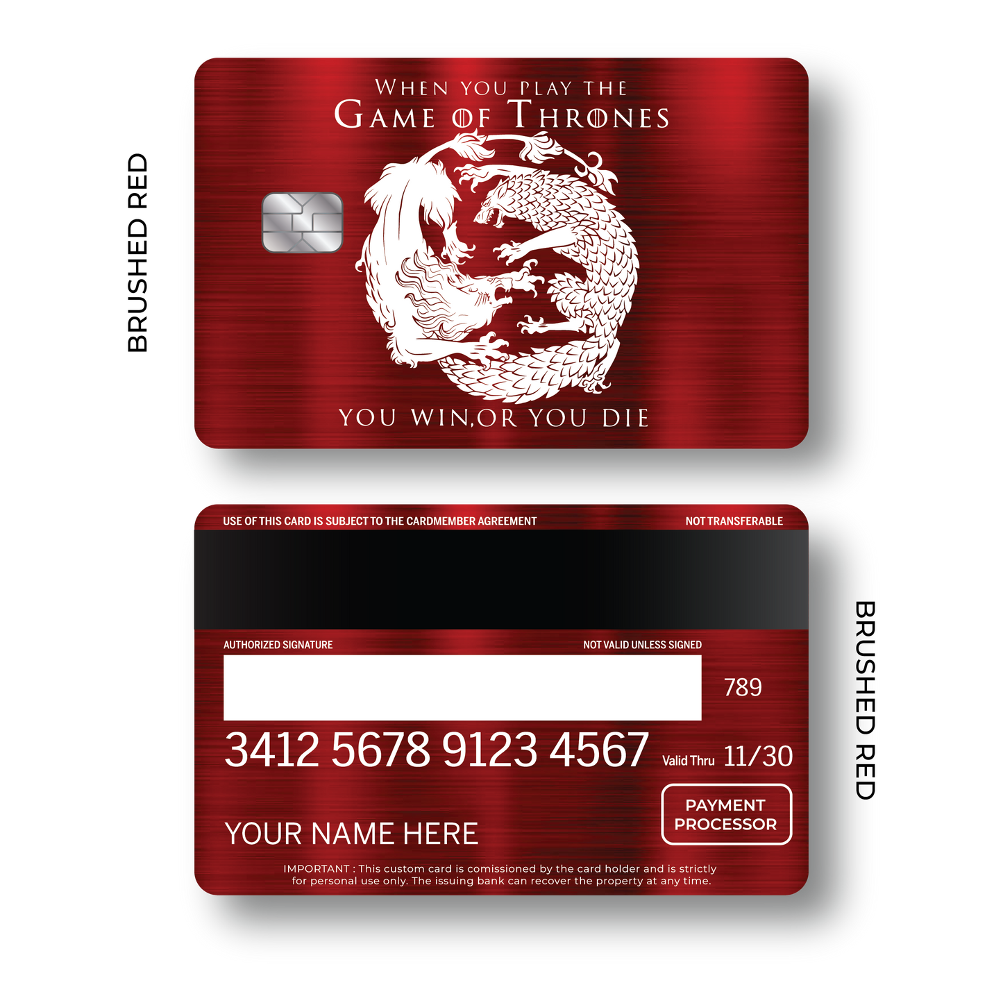 Metal Card The Game of Thrones