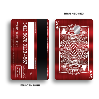 Metal Card Skull King of Spades