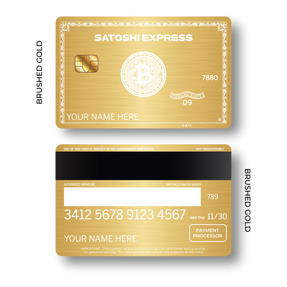 Metal Card Bitcoin Satoshi Express
