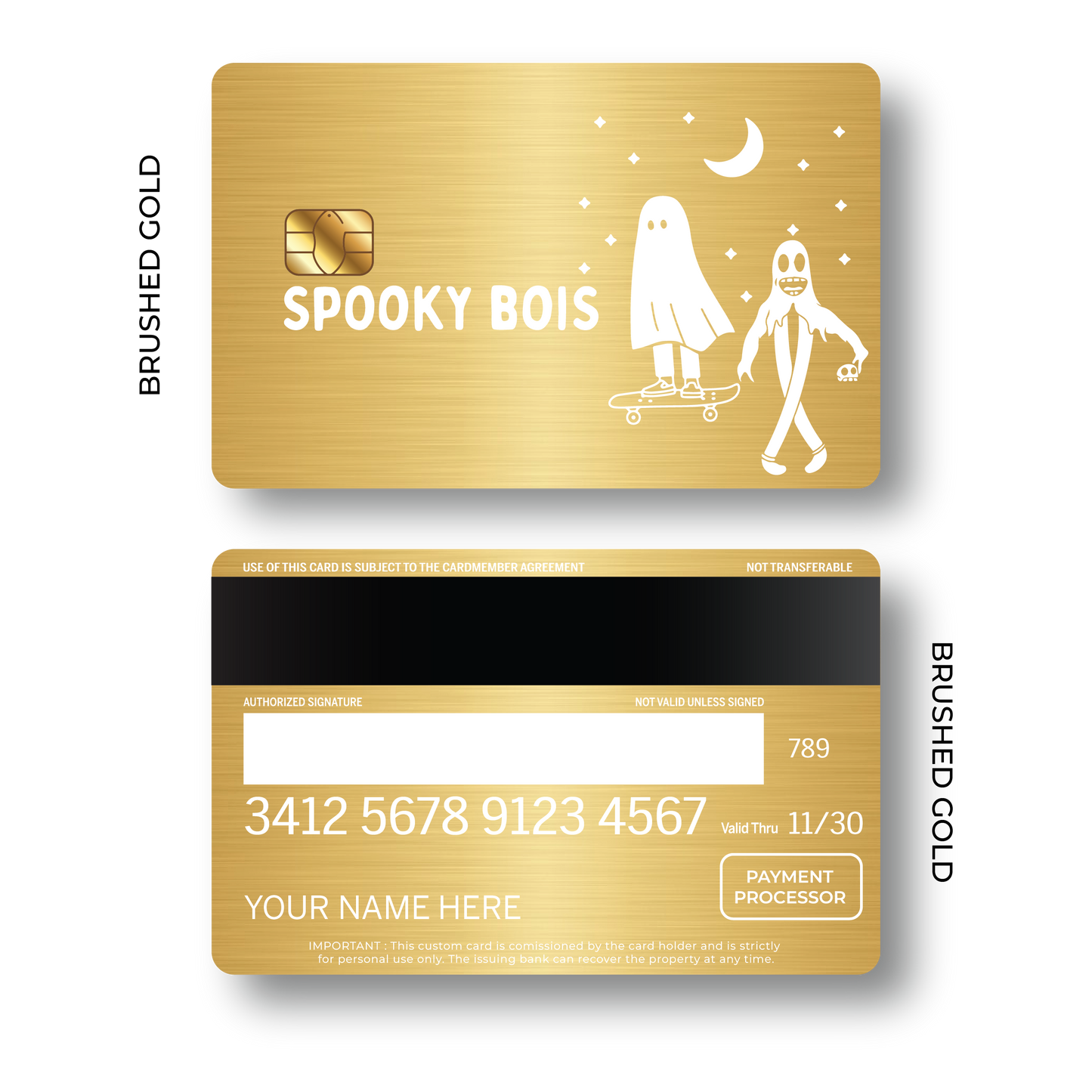 Metal Card Spooky Bois