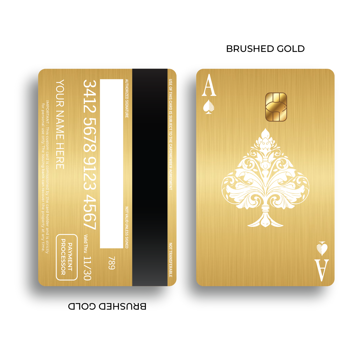 Metal Card Ace of Spades