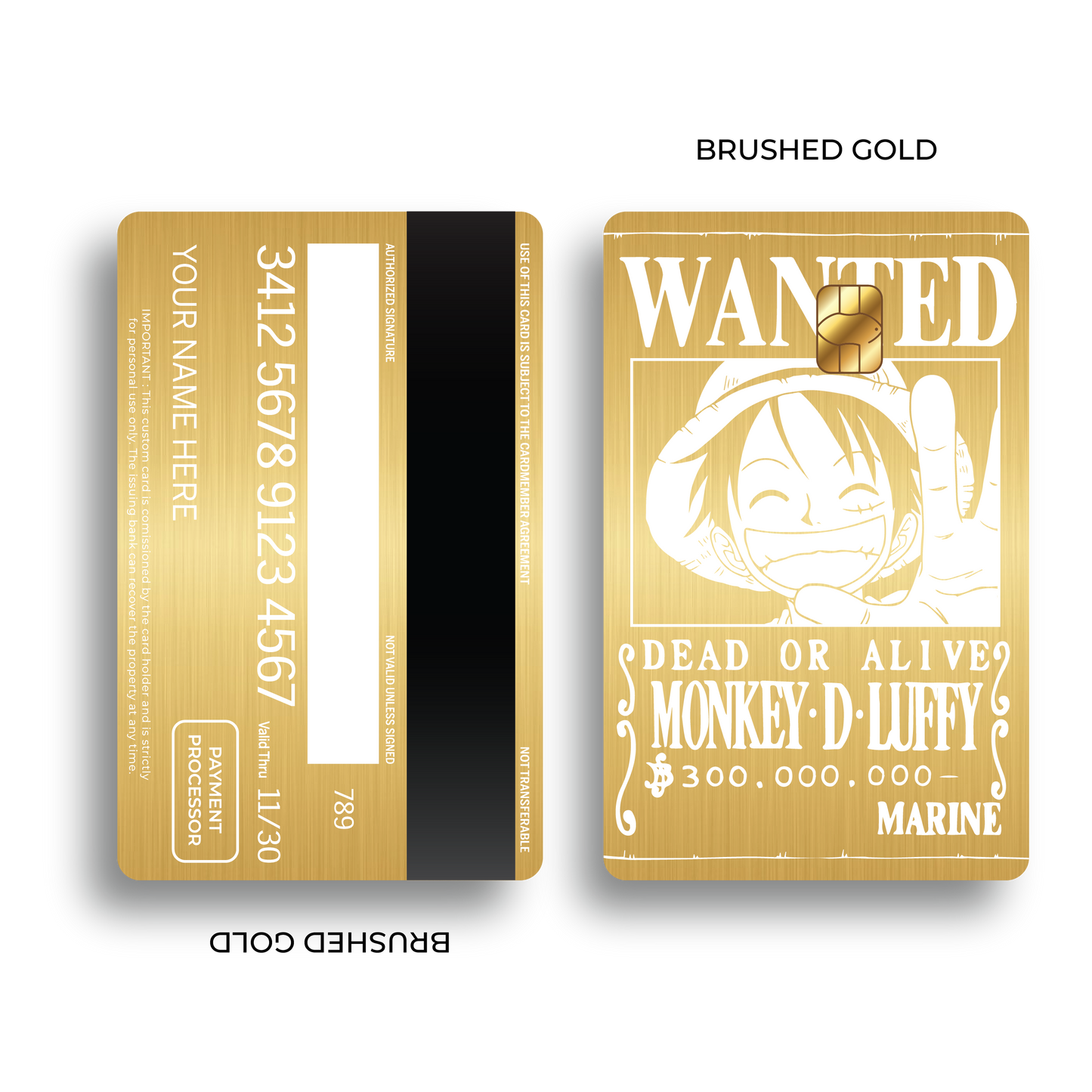 Metal Card Wanted Luffy