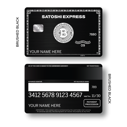 Metal Card Bitcoin Satoshi Express