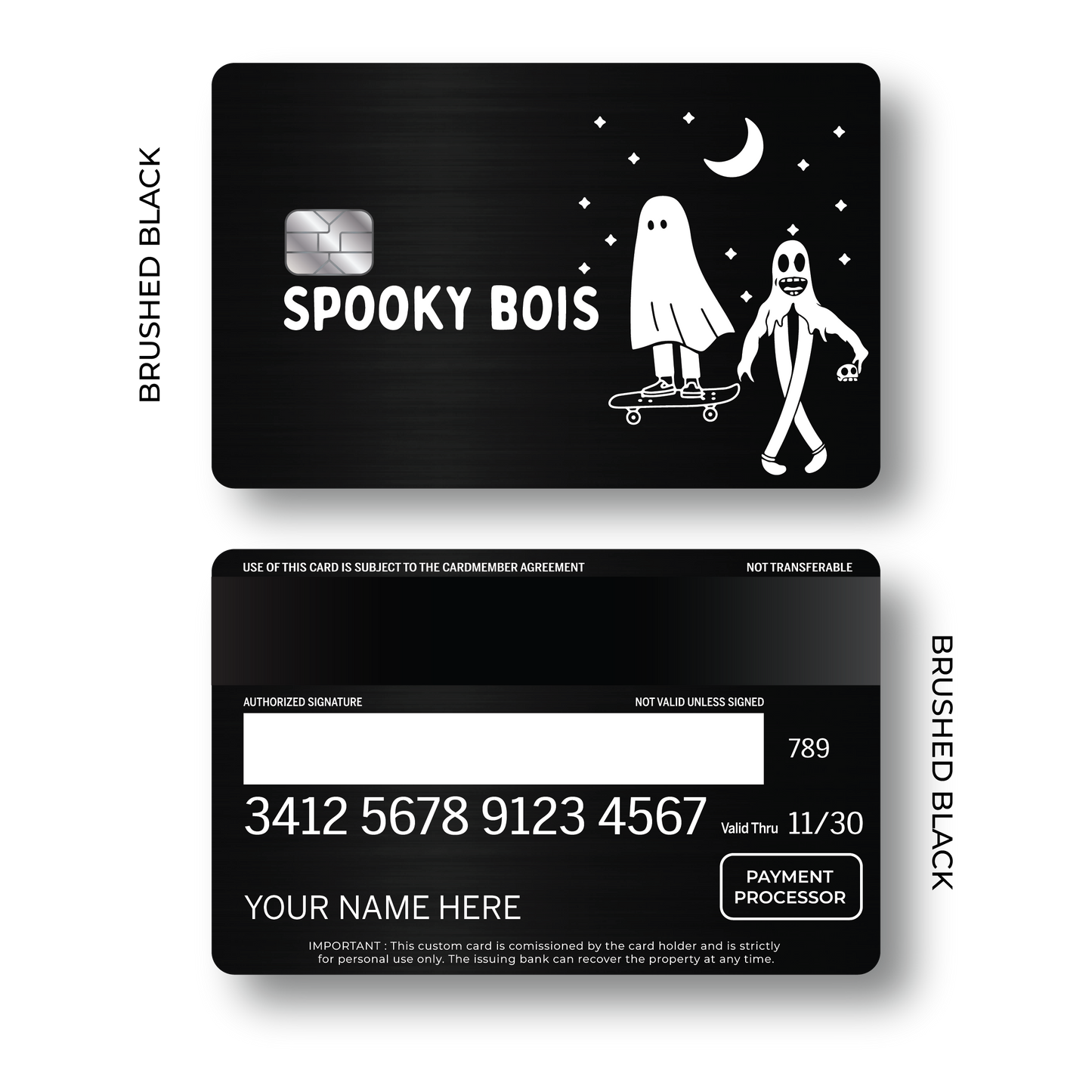 Metal Card Spooky Bois