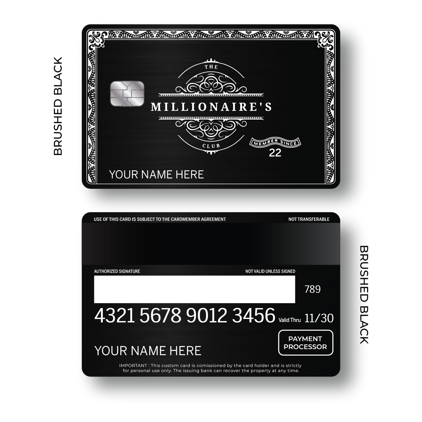 Metal Card Millionaires Club V1